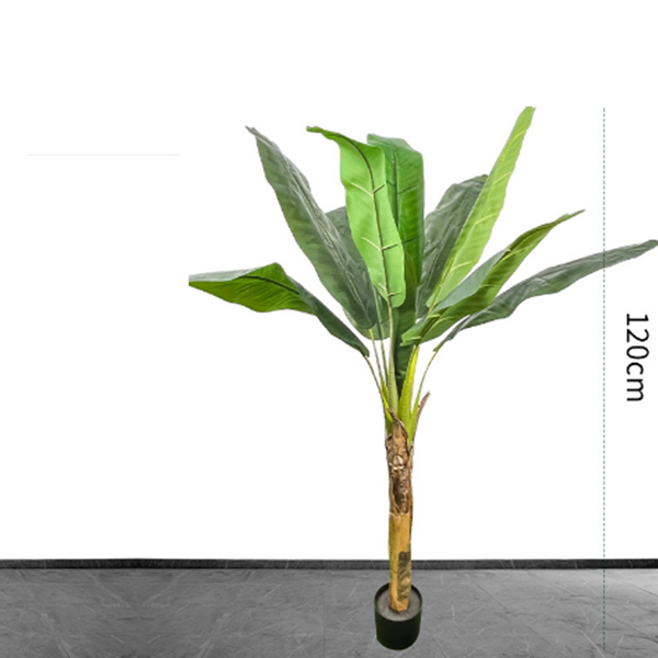 Factory supply 1.2m Artificial Banana Tree with 10 Leaves Per Pole