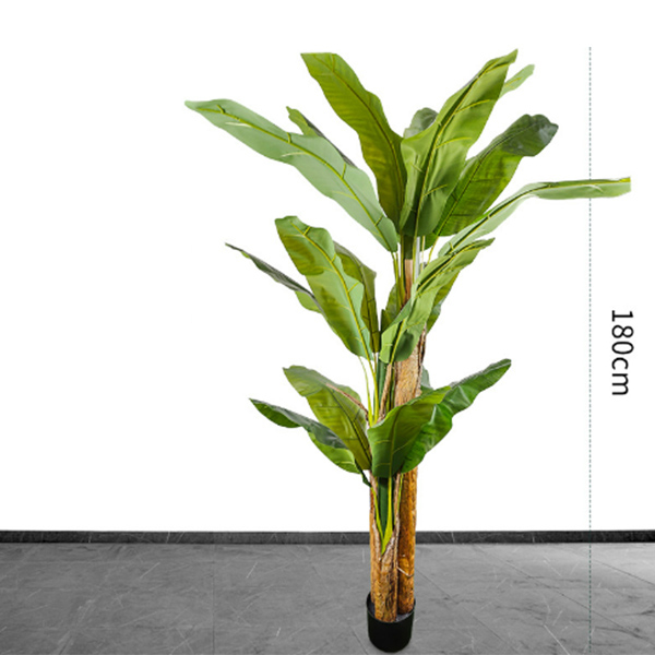 Wholesale 1.8m Three Pole Artificial Banana Tree  with 21 Leaves