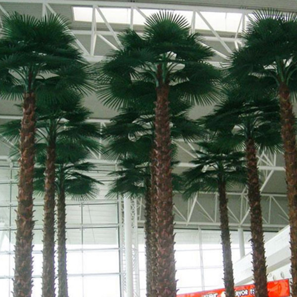 Simulation palm tree installation engineering construction process